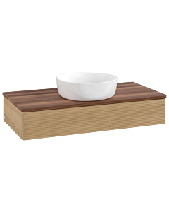 Villeroy & Boch Antao Waschtischunterschrank 1000x190x500mm L09112HN mit Beleuchtung mit Struktur FK/AP: HN/2