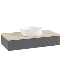 Villeroy & Boch Antao Waschtischunterschrank 1000x190x500mm L09113GK mit Beleuchtung mit Struktur FK/AP: GK/3