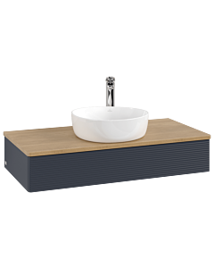 Villeroy & Boch Antao Waschtischunterschrank 1000x190x500mm L09151HG mit Beleuchtung mit Struktur FK/AP: HG/1