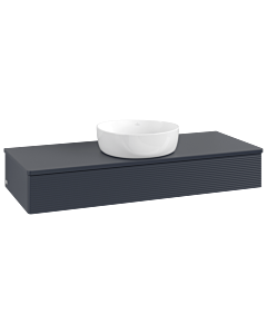 Villeroy &amp; Boch Antao vanity unit L10110HG with lighting, 120x19x50cm, washbasin top color lacquer, midnight blue matt lacquer