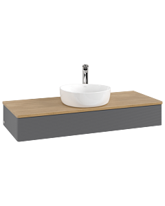 Villeroy & Boch Antao Waschtischunterschrank 1200x190x500mm L10151GK mit Beleuchtung mit Struktur FK/AP: GK/1