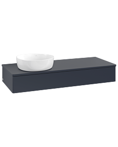 Villeroy &amp; Boch Antao vanity unit L11010HG with lighting, 120x19x50cm, washbasin top color lacquer, midnight blue matt lacquer