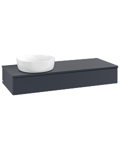 Villeroy &amp; Boch Antao vanity unit L11110HG with lighting, 120x19x50cm, washbasin top color lacquer, midnight blue matt lacquer