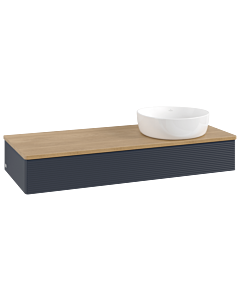 Villeroy & Boch Antao Waschtischunterschrank 1200x190x500mm L12111HG mit Beleuchtung mit Struktur FK/AP: HG/1