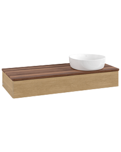 Villeroy & Boch Antao Waschtischunterschrank 1200x190x500mm L12112HN mit Beleuchtung mit Struktur FK/AP: HN/2