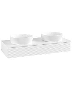 Villeroy & Boch Antao Waschtischunterschrank 1200x190x500mm L13110MT mit Beleuchtung mit Struktur FK/AP: MT/0