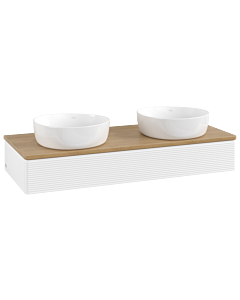 Villeroy & Boch Antao Waschtischunterschrank 1200x190x500mm L13111MT mit Beleuchtung mit Struktur FK/AP: MT/1