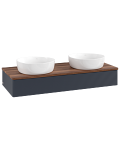 Villeroy & Boch Antao Waschtischunterschrank 1200x190x500mm L13112HG mit Beleuchtung mit Struktur FK/AP: HG/2