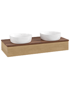 Villeroy & Boch Antao Waschtischunterschrank 1200x190x500mm L13112HN mit Beleuchtung mit Struktur FK/AP: HN/2