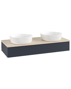 Villeroy & Boch Antao Waschtischunterschrank 1200x190x500mm L13113HG mit Beleuchtung mit Struktur FK/AP: HG/3