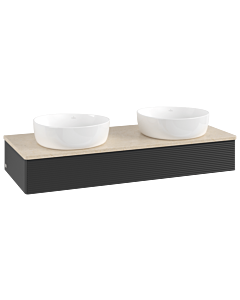 Villeroy & Boch Antao Waschtischunterschrank 1200x190x500mm L13113PD mit Beleuchtung mit Struktur FK/AP: PD/3