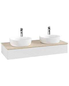 Villeroy & Boch Antao Waschtischunterschrank 1200x190x500mm L13153GF mit Beleuchtung mit Struktur FK/AP: GF/3