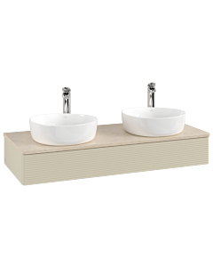 Villeroy & Boch Antao Waschtischunterschrank 1200x190x500mm L13153HJ mit Beleuchtung mit Struktur FK/AP: HJ/3