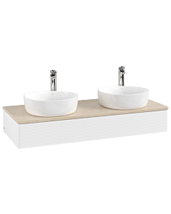 Villeroy & Boch Antao Waschtischunterschrank 1200x190x500mm L13153MT mit Beleuchtung mit Struktur FK/AP: MT/3