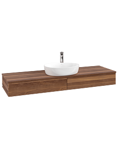 Villeroy &amp; Boch Antao vanity unit L14052HM 160x19x50cm, tap hole, washbasin top color warm walnut, warm walnut