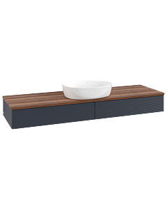 Villeroy & Boch Antao Waschtischunterschrank 1600x190x500mm L14112HG mit Beleuchtung mit Struktur FK/AP: HG/2