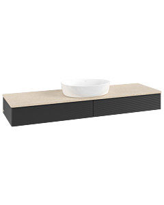 Villeroy & Boch Antao Waschtischunterschrank 1600x190x500mm L14113PD mit Beleuchtung mit Struktur FK/AP: PD/3