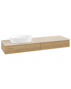 Villeroy & Boch Antao Waschtischunterschrank 1600x190x500mm L15013HN mit Beleuchtung FK/AP: HN/3