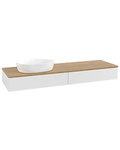 Villeroy & Boch Antao Waschtischunterschrank 1600x190x500mm L15111GF mit Beleuchtung mit Struktur FK/AP: GF/1