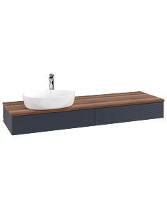 Villeroy & Boch Antao Waschtischunterschrank 1600x190x500mm L15152HG mit Beleuchtung mit Struktur FK/AP: HG/2