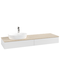 Villeroy & Boch Antao Waschtischunterschrank 1600x190x500mm L15153GF mit Beleuchtung mit Struktur FK/AP: GF/3