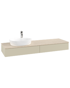 Villeroy & Boch Antao Waschtischunterschrank 1600x190x500mm L15153HJ mit Beleuchtung mit Struktur FK/AP: HJ/3