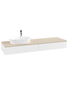Villeroy & Boch Antao Waschtischunterschrank 1600x190x500mm L15153MT mit Beleuchtung mit Struktur FK/AP: MT/3