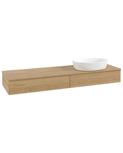 Villeroy & Boch Antao Waschtischunterschrank 1600x190x500mm L16111HN mit Beleuchtung mit Struktur FK/AP: HN/1