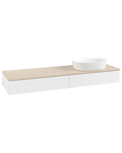 Villeroy & Boch Antao Waschtischunterschrank 1600x190x500mm L16113MT mit Beleuchtung mit Struktur FK/AP: MT/3