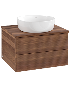 Villeroy und Boch Antao Waschtisch-Unterschrank L18112HM 60x36x50cm, Waschbeckenplattenfarbe warm walnut, warm walnut