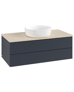 Villeroy & Boch Antao Waschtischunterschrank 1000x360x500mm L20113HG mit Beleuchtung mit Struktur FK/AP: HG/3