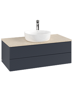 Villeroy & Boch Antao Waschtischunterschrank 1000x360x500mm L20153HG mit Beleuchtung mit Struktur FK/AP: HG/3