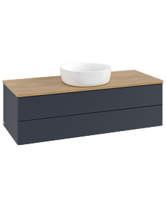 Villeroy & Boch Antao Waschtischunterschrank 1200x360x500mm L21111HG mit Beleuchtung mit Struktur FK/AP: HG/1