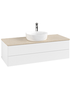 Villeroy & Boch Antao Waschtischunterschrank 1200x360x500mm L21153MT mit Beleuchtung mit Struktur FK/AP: MT/3