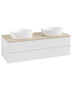 Villeroy & Boch Antao Waschtischunterschrank 1200x360x500mm L24113GF mit Beleuchtung mit Struktur FK/AP: GF/3