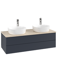 Villeroy & Boch Antao Waschtischunterschrank 1200x360x500mm L24153HG mit Beleuchtung mit Struktur FK/AP: HG/3