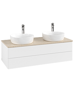 Villeroy & Boch Antao Waschtischunterschrank 1200x360x500mm L24153MT mit Beleuchtung mit Struktur FK/AP: MT/3