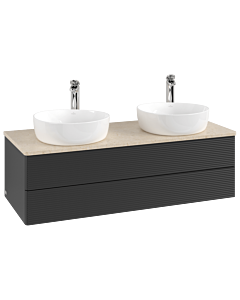 Villeroy & Boch Antao Waschtischunterschrank 1200x360x500mm L24153PD mit Beleuchtung mit Struktur FK/AP: PD/3