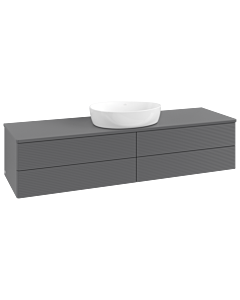 Villeroy & Boch Antao Waschtischunterschrank 1600x360x500mm L25150GK mit Beleuchtung mit Struktur FK/AP: GK/0