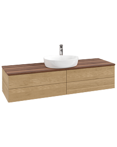 Villeroy & Boch Antao Waschtischunterschrank 1600x360x500mm L25152HN mit Beleuchtung mit Struktur FK/AP: HN/2