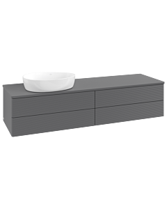 Villeroy & Boch Antao Waschtischunterschrank 1600x360x500mm L26150GK mit Beleuchtung mit Struktur FK/AP: GK/0