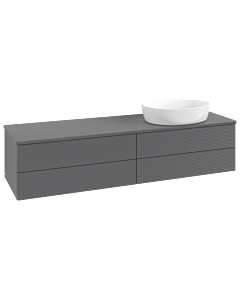 Villeroy & Boch Antao Waschtischunterschrank 1600x360x500mm L27110GK mit Beleuchtung mit Struktur FK/AP: GK/0