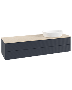 Villeroy & Boch Antao Waschtischunterschrank 1600x360x500mm L27113HG mit Beleuchtung mit Struktur FK/AP: HG/3