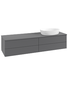 Villeroy & Boch Antao Waschtischunterschrank 1600x360x500mm L27150GK mit Beleuchtung mit Struktur FK/AP: GK/0