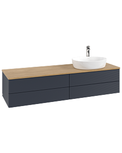 Villeroy & Boch Antao Waschtischunterschrank 1600x360x500mm L27151HG mit Beleuchtung mit Struktur FK/AP: HG/1