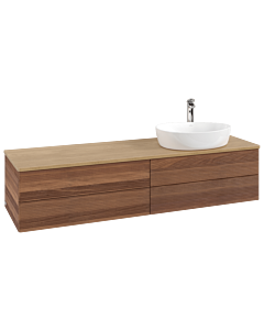 Villeroy & Boch Antao Waschtischunterschrank 1600x360x500mm L27151HM mit Beleuchtung mit Struktur FK/AP: HM/1