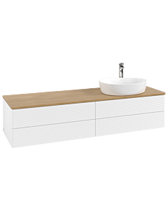 Villeroy & Boch Antao Waschtischunterschrank 1600x360x500mm L27151MT mit Beleuchtung mit Struktur FK/AP: MT/1