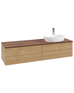 Villeroy & Boch Antao Waschtischunterschrank 1600x360x500mm L27152HN mit Beleuchtung mit Struktur FK/AP: HN/2