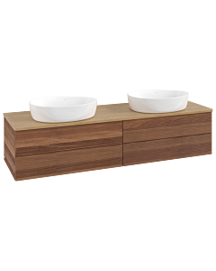 Villeroy & Boch Antao Waschtischunterschrank 1600x360x500mm L28111HM mit Beleuchtung mit Struktur FK/AP: HM/1