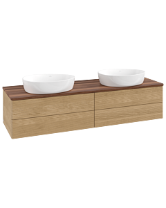 Villeroy & Boch Antao Waschtischunterschrank 1600x360x500mm L28112HN mit Beleuchtung mit Struktur FK/AP: HN/2